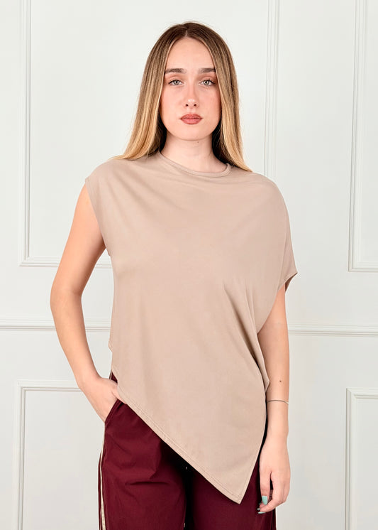 M61655 - T-SHIRT TAGLIO ASIMMETRICO