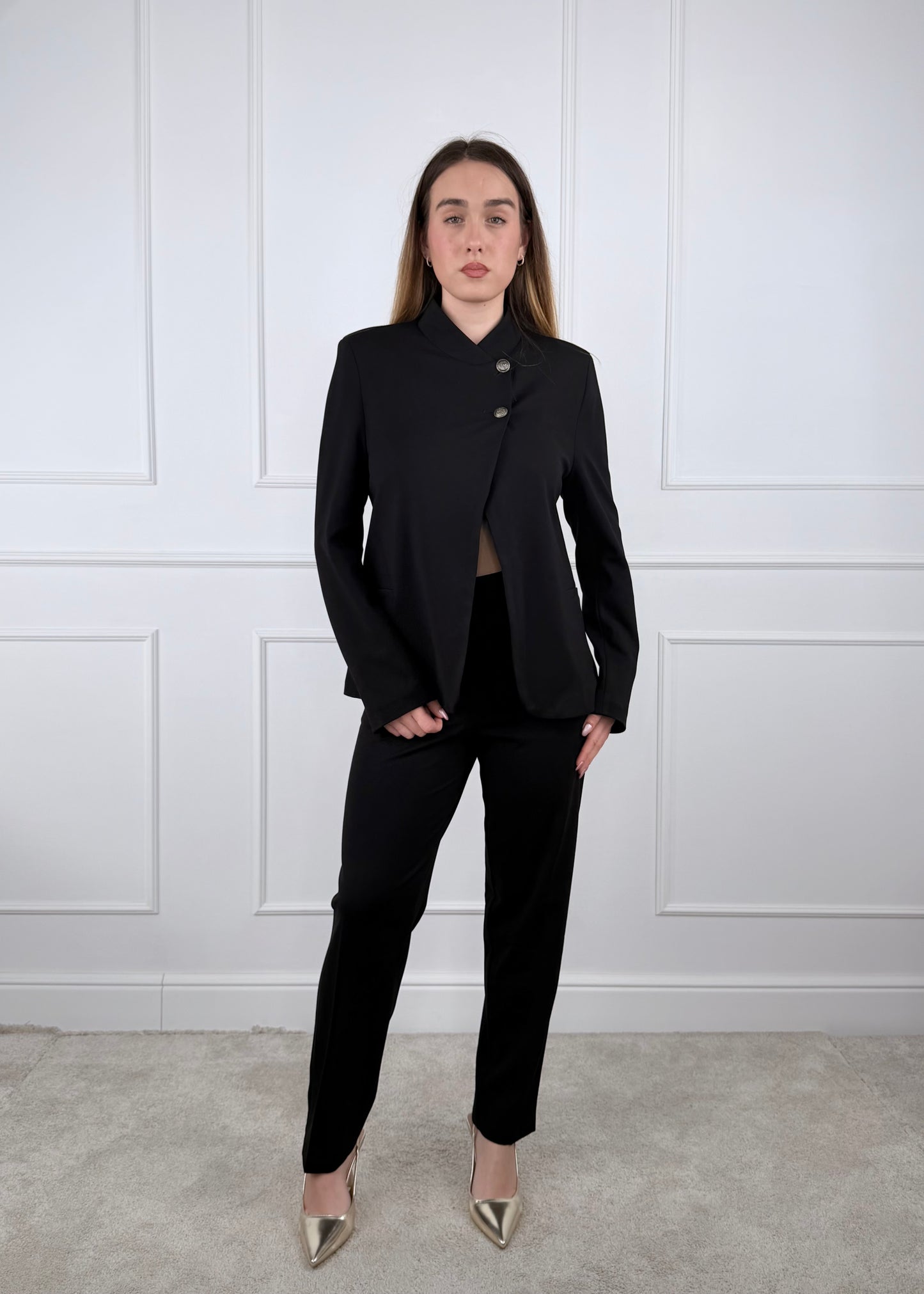 26B4442 - TENSIONE IN GIACCA PUNTO MILANO LEGGERO CHIUSURA A PORTAFOGLIO