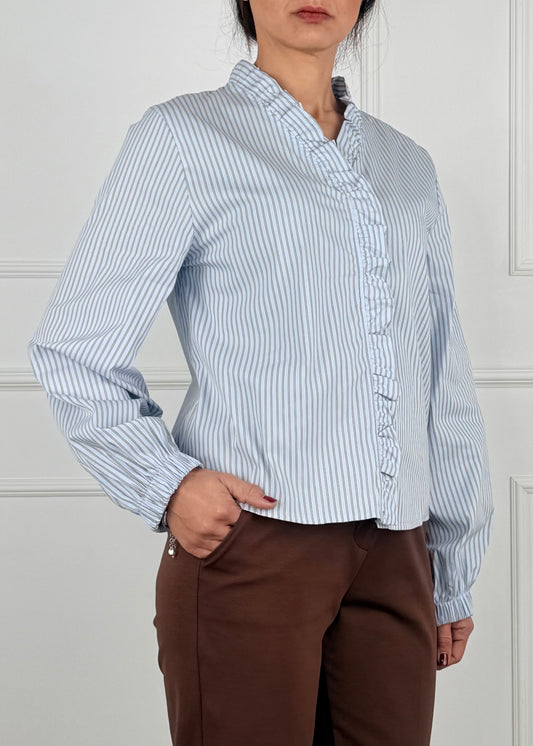 C28713 - BREND CAMICIA RIGHE CON ROUCHES