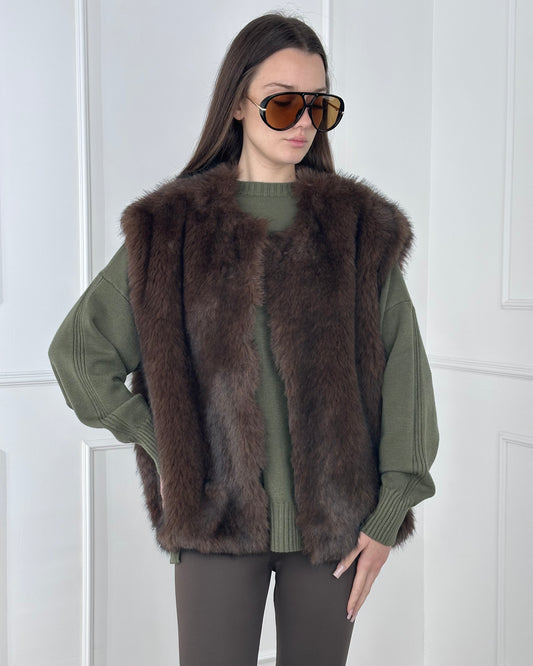 C28331 - BREND GILET PELLICCIA