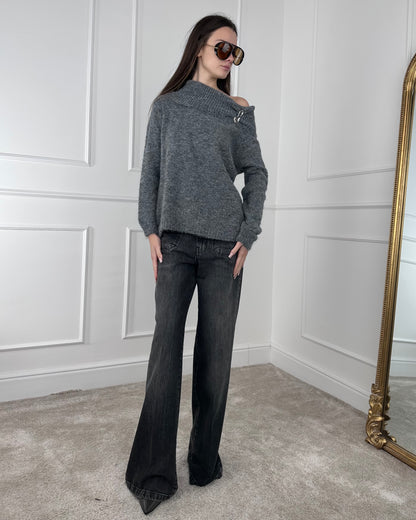 MB1001 - MY-D MAGLIA MISTO LANA SCOLLO SHIFFER