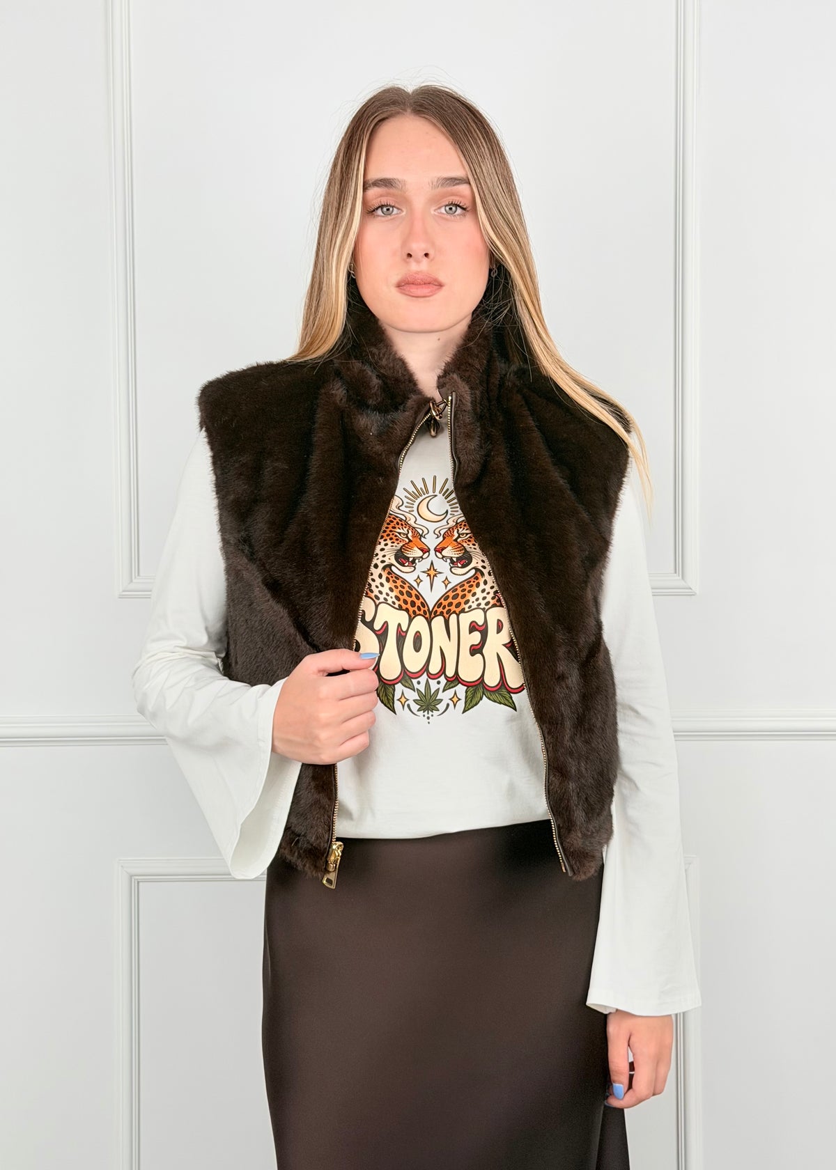 GILET DOUBLE FACE - GILET DOUBLE FACE TRAPUNTATO