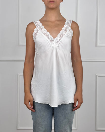 213361 - TOP IN VISCOSA SPALLINA IN PIZZO