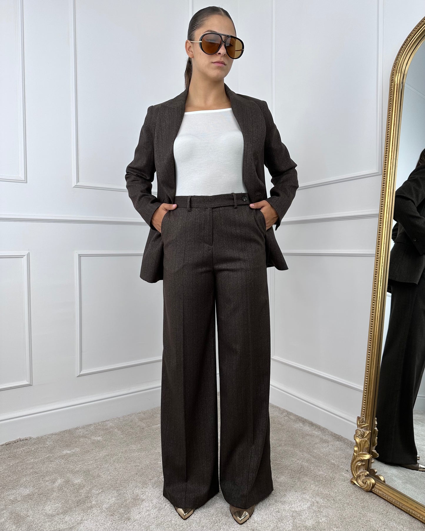 FDBY21885R23 - PANTALONE GESSATO