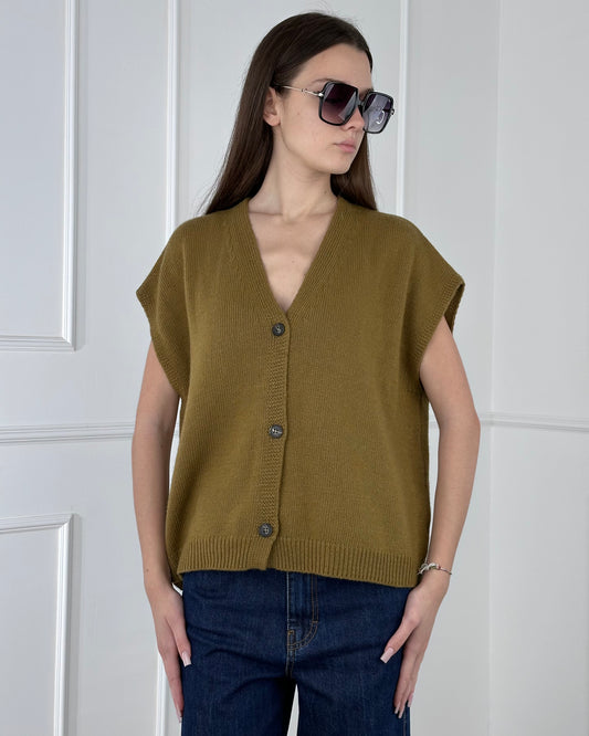 D80014 - TENSIONE IN GILET MISTO LANA & Cashmere