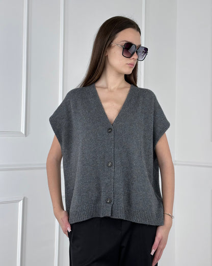 D80014 - TENSIONE IN GILET MISTO LANA & Cashmere