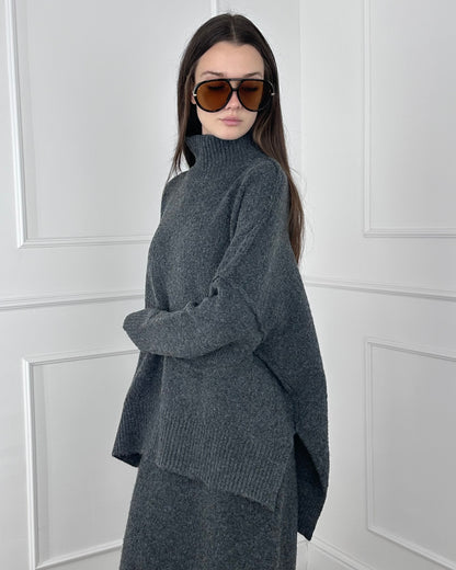 60701 - COMPLETO MISTO LANA PULLOVER E GONNA