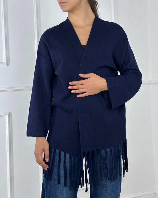 DL7296 MANTELLA/CARDIGAN CON FRANGE