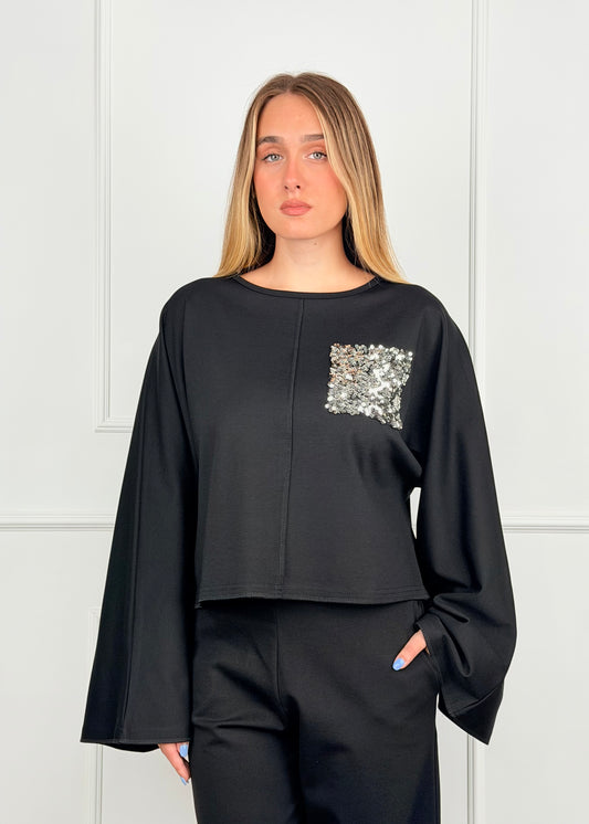 OG02458 - MY-D MAGLIA TASCA PAILLETTES