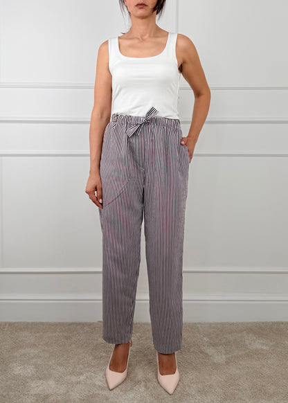 26P5290 - TENSIONE IN PANTALONE CARROT FATASIA RIGHE
