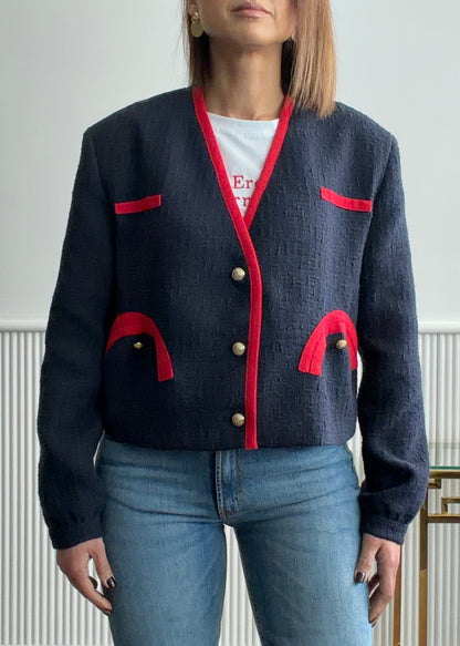 38804 - TENSIONE IN GIACCA CROP IN BOUCLÈ