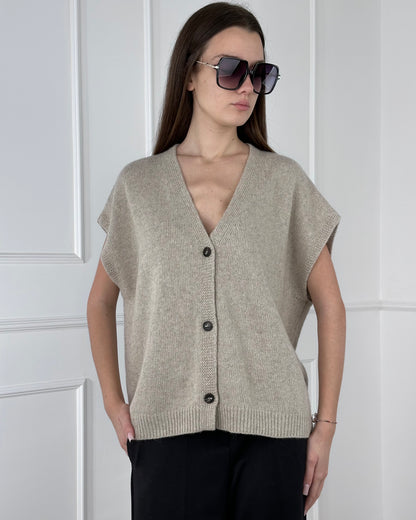 D80014 - TENSIONE IN GILET MISTO LANA & Cashmere