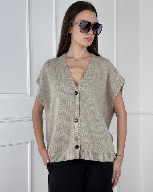 D80014 - TENSIONE IN GILET MISTO LANA & Cashmere