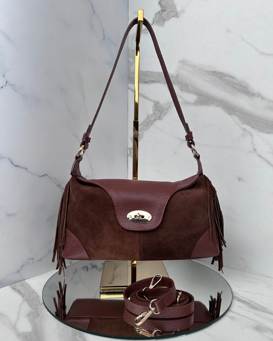 BRS948 - BORSA VERA PELLE POSTINA