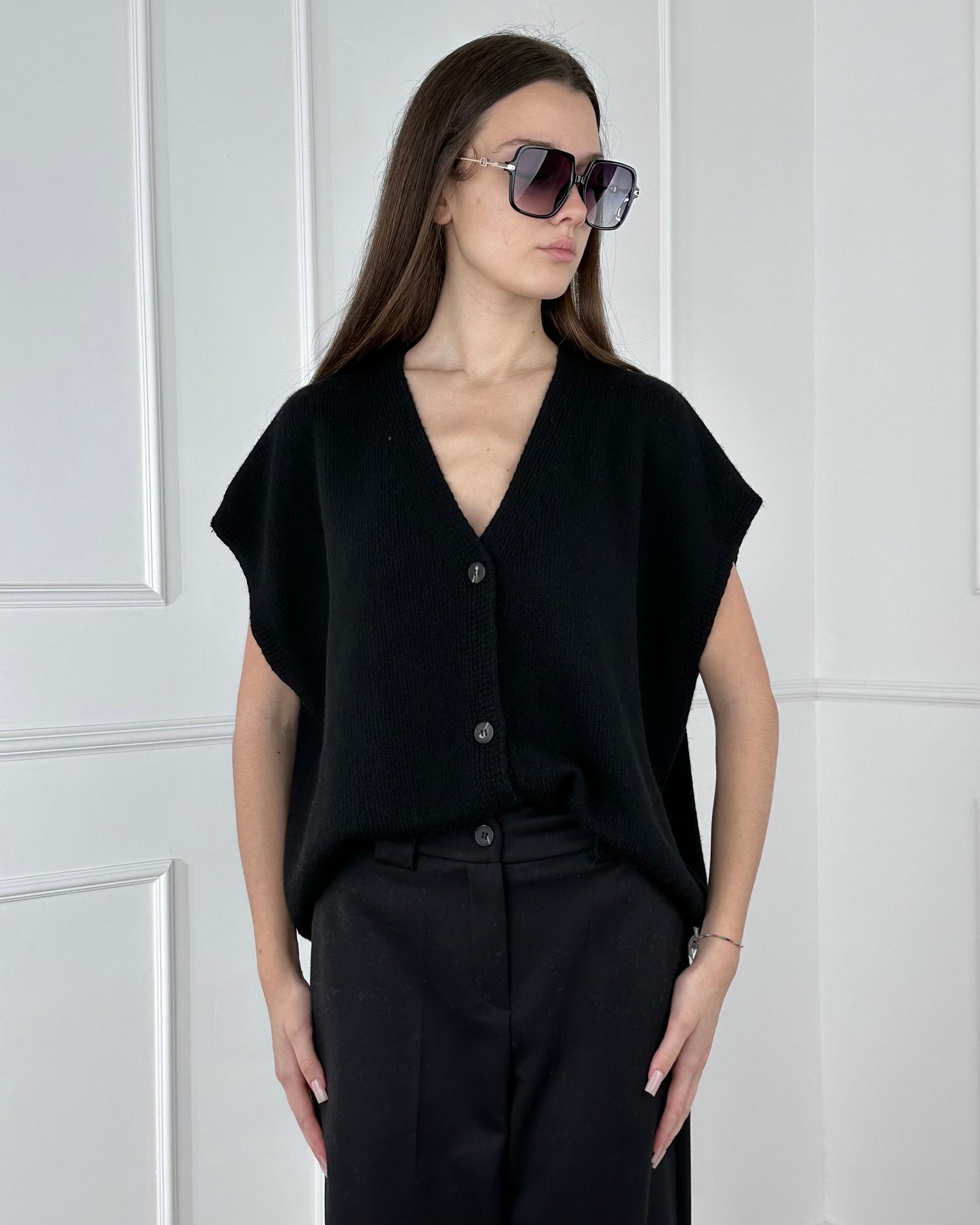 D80014 - TENSIONE IN GILET MISTO LANA & Cashmere