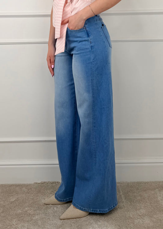 3D92114 - DENIM PALAZZO