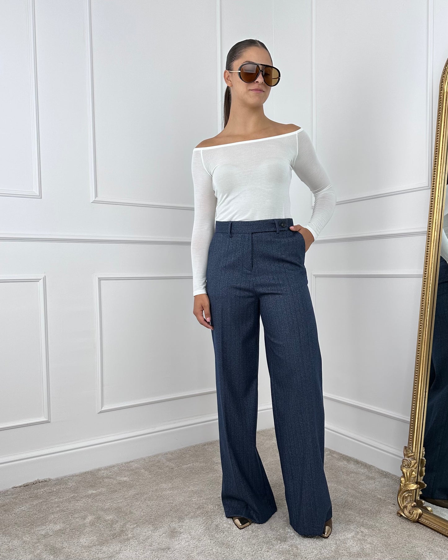 FDBY21885R23 - PANTALONE GESSATO