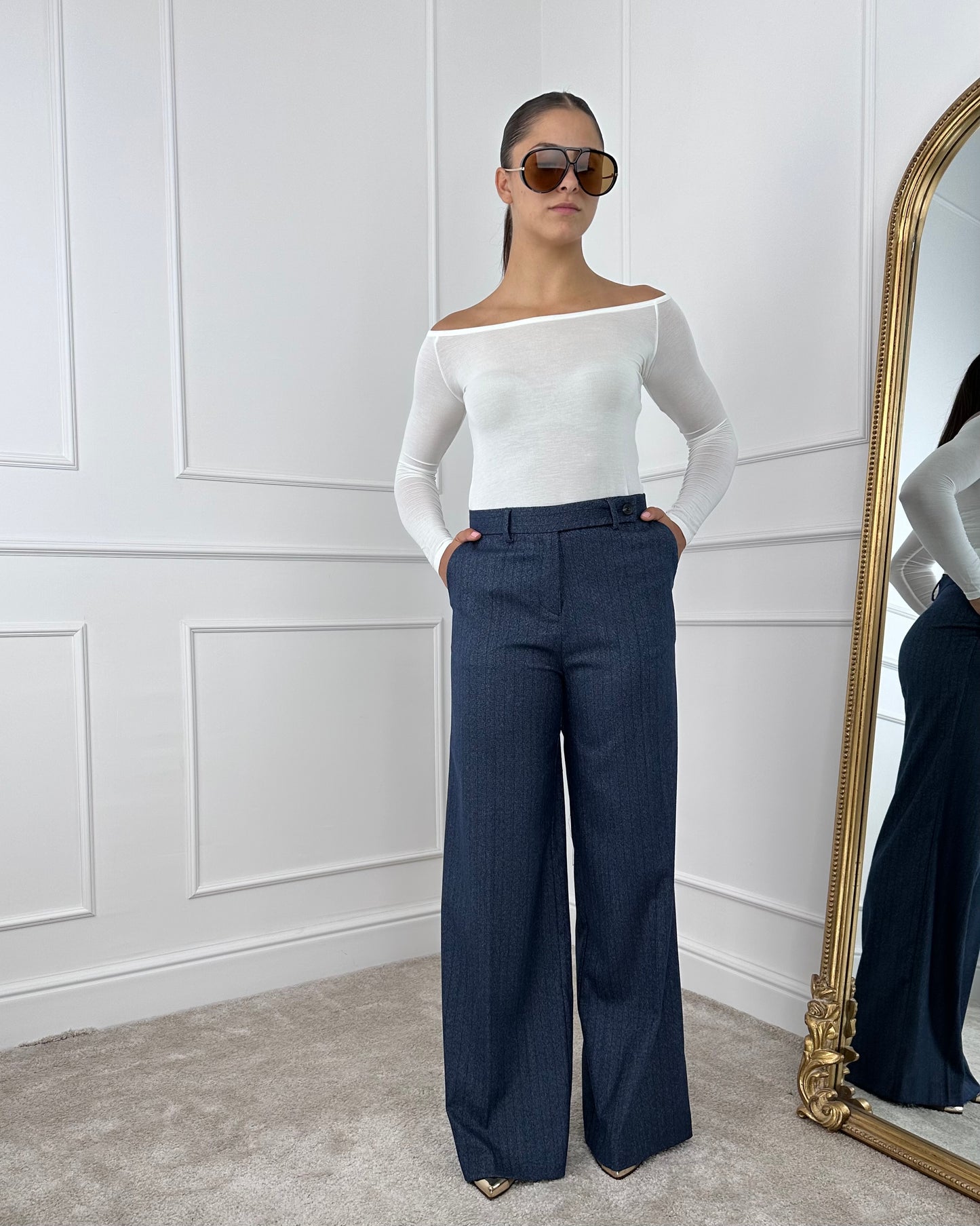 FDBY21885R23 - PANTALONE GESSATO