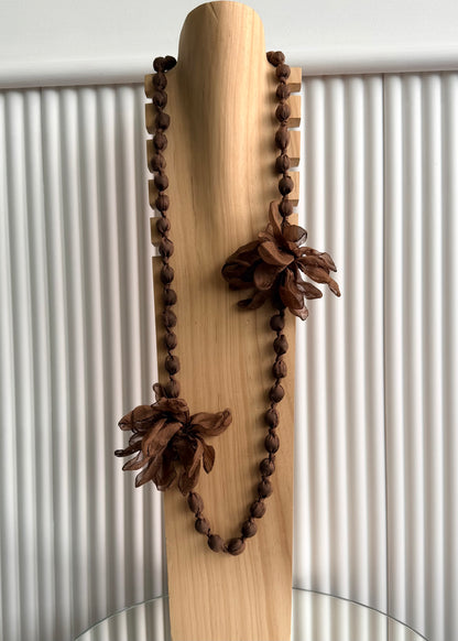 CLN. COLLANA FIORE IN TESSUTO