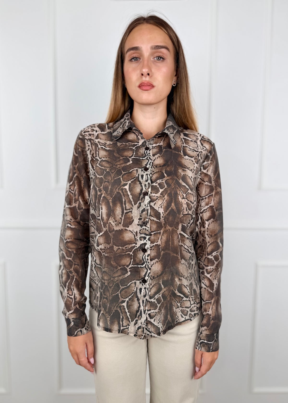 C25557S - BREND CAMICIA CON COLLETTO FANTASIA PITONATA