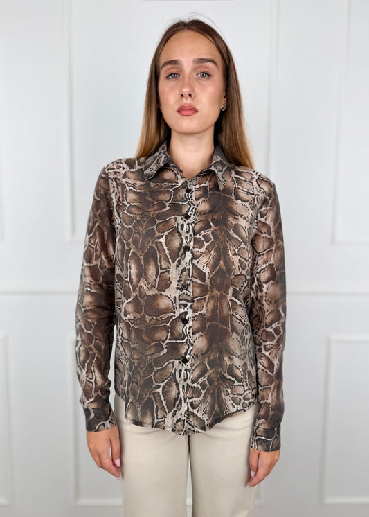 C25557S - BREND CAMICIA CON COLLETTO FANTASIA PITONATA
