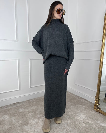 60701 - COMPLETO MISTO LANA PULLOVER E GONNA