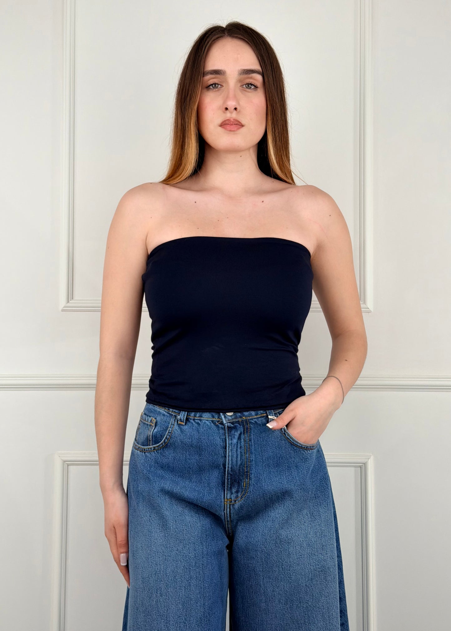 B3177 - BREND TOP FASCIA IN JERSEY DI VISCOSA