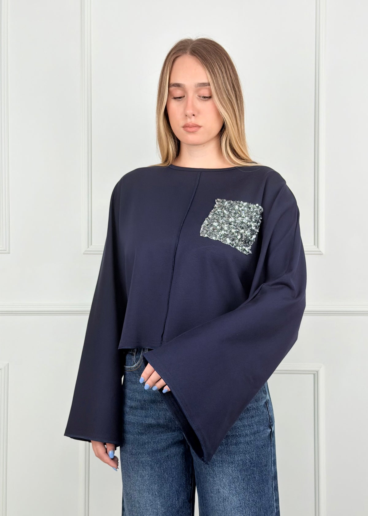 OG02458 - MY-D MAGLIA TASCA PAILLETTES