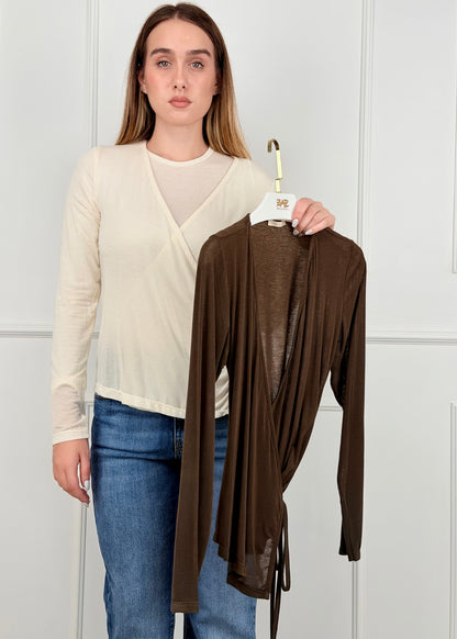 N1053 - MAGLIA CASHMERINA CHIUSURA INCROCIO