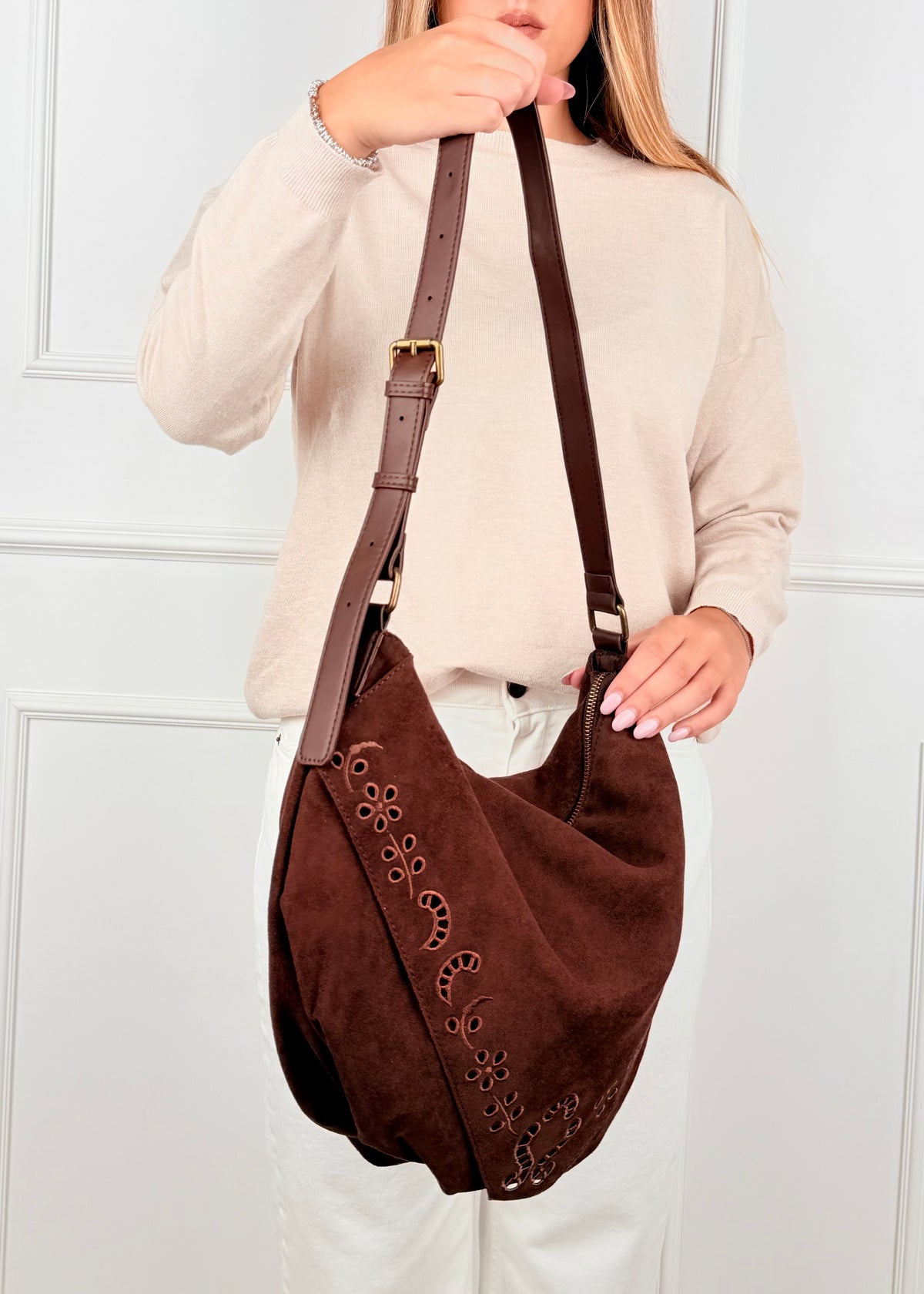BRS. BORSA RICAMI - EFFETTO SUEDE