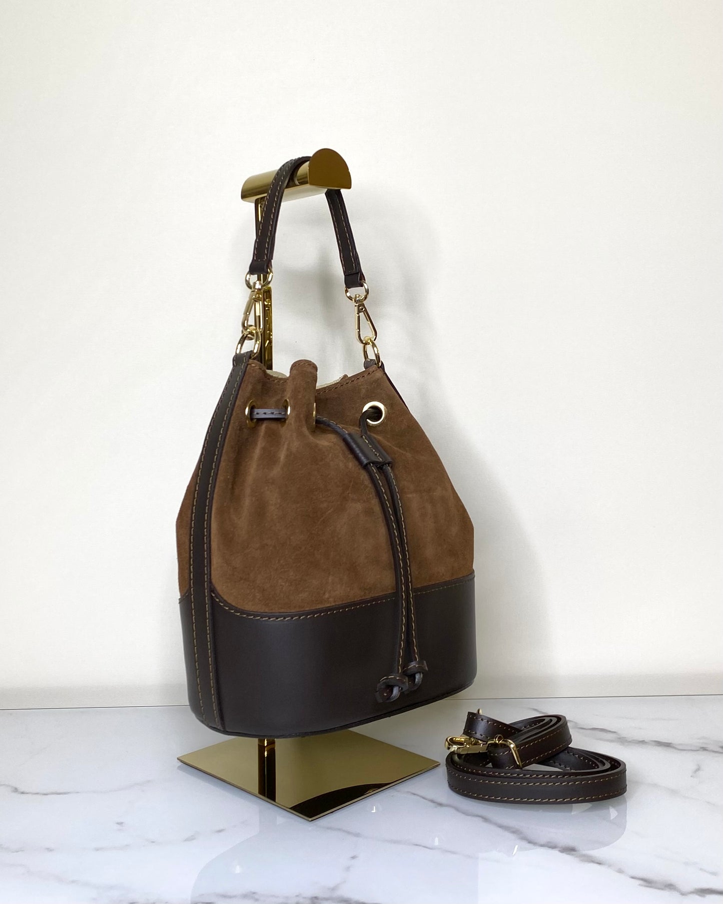 BRS487 - BORSA SECCHIELLO VERA PELLE