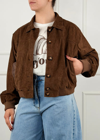 I9823 - BREND BOMBER EFFETTO SUEDE