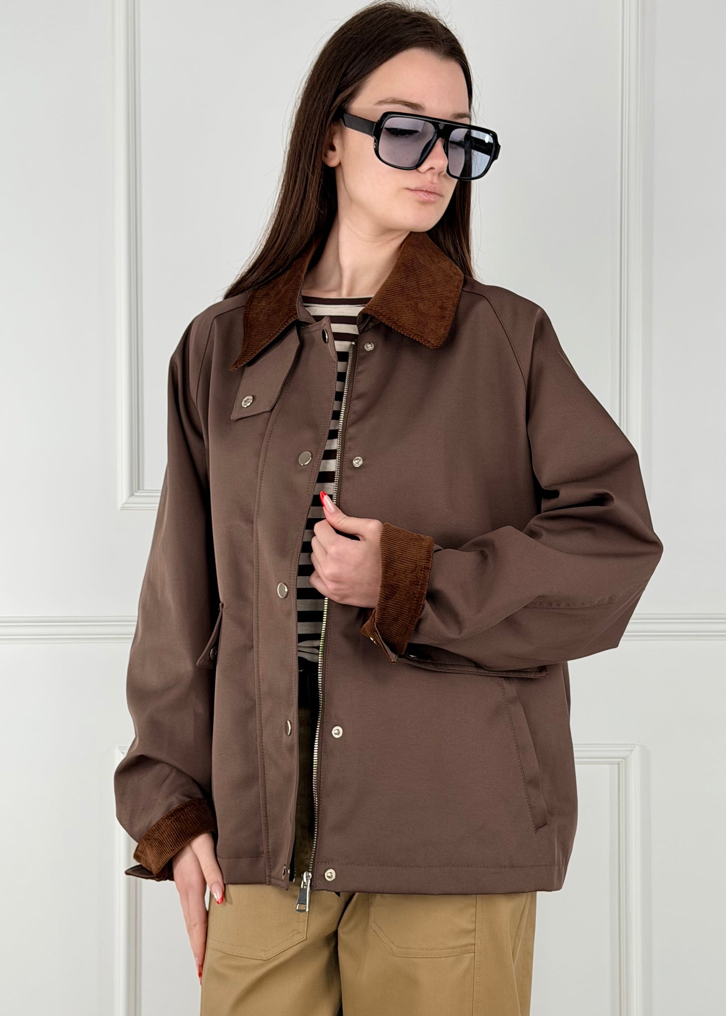 D259222 - BREND GIACCONE DETTAGLI IN VELLUTO