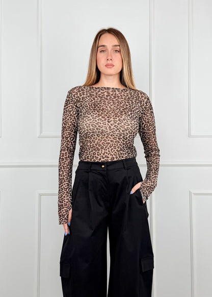 OG02585 - OG02585 MY-D GIRO TULLE ANIMALIER STRIATO