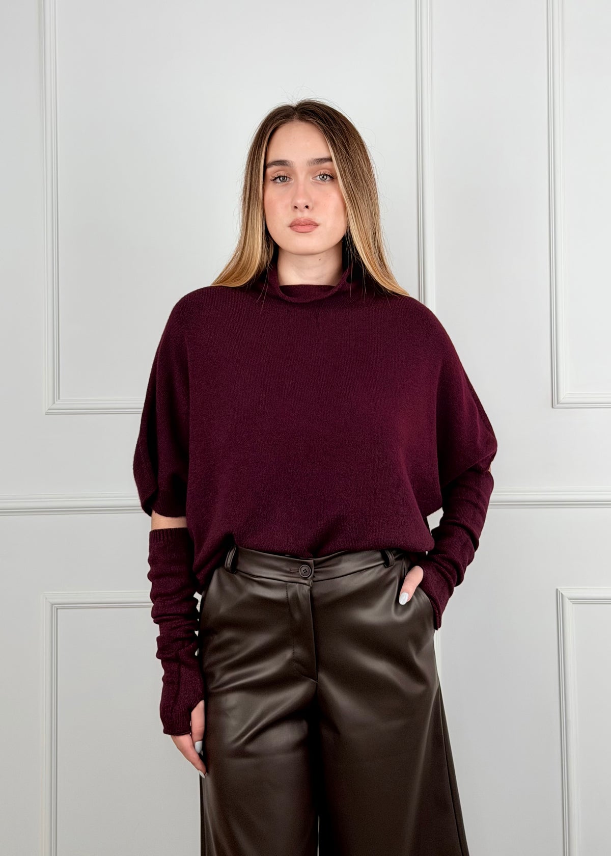 I93354 - I93354 BREND MAGLIA KIMONO MANICOTTI