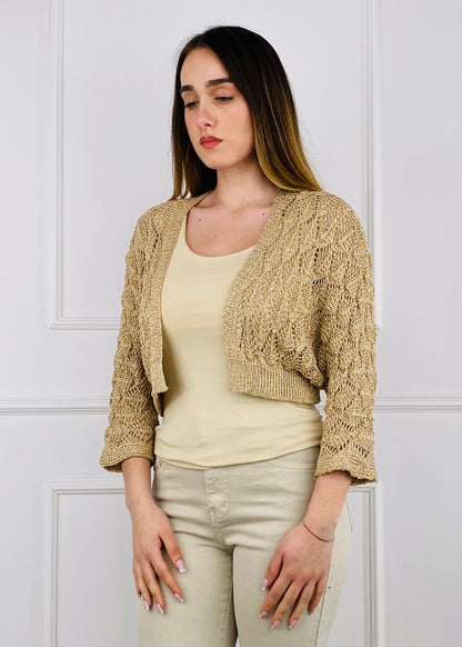 2430 - BOLERINO TRAFORATO CON FILO DI LUREX