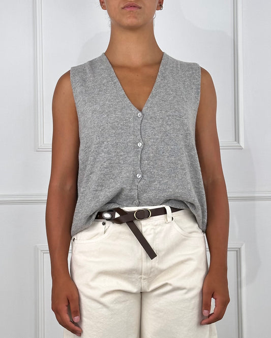 AS323 - GILET MISTO CASHMERE