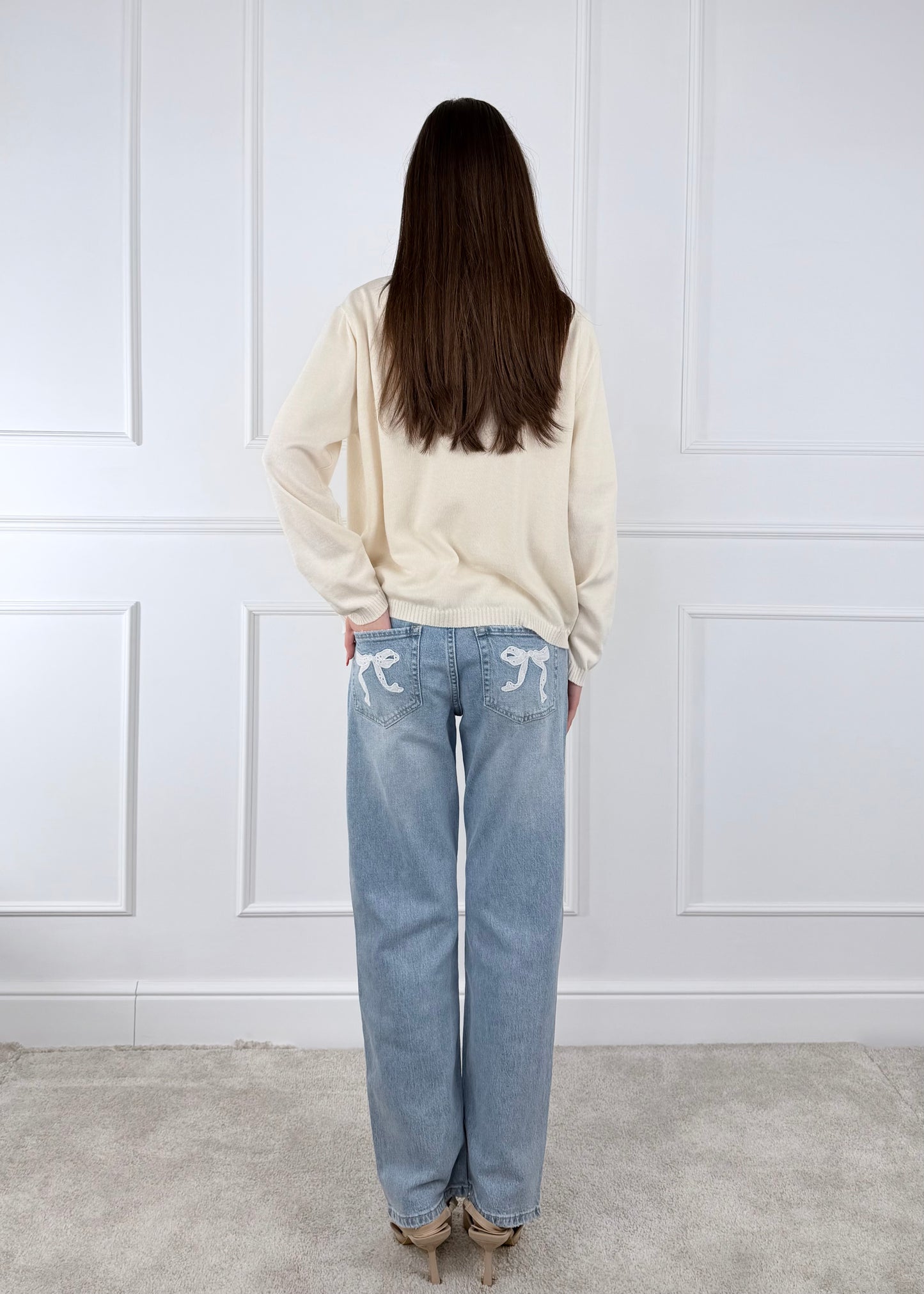 A455314 BREND DENIM CON FIOCCO SANGALLO