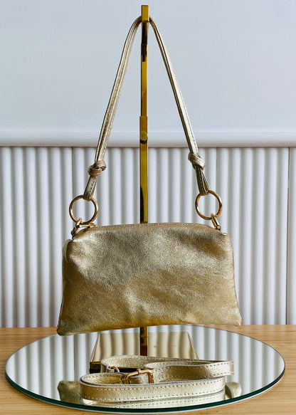 BRS • BORSA ALICE VERA PELLE CON TRACOLLA