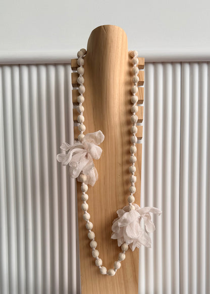 CLN. COLLANA FIORE IN TESSUTO