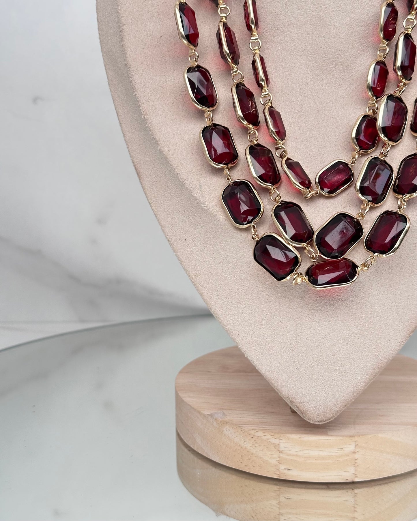 CLN30 COLLANA PIETRE RETTANGOLARI