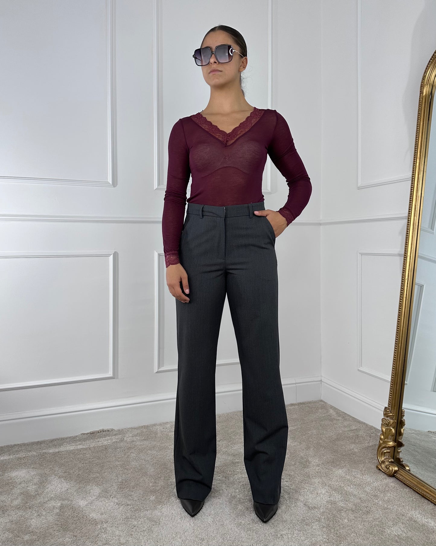 5060 - MAGLIA MISTO CASHMERE CON PIZZO