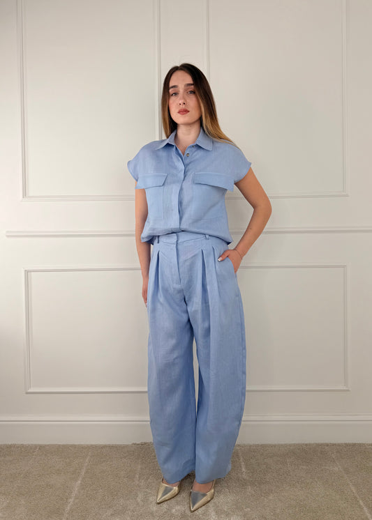 26P4950 - TENSIONE IN PANTALONE BALLOON IN LINO