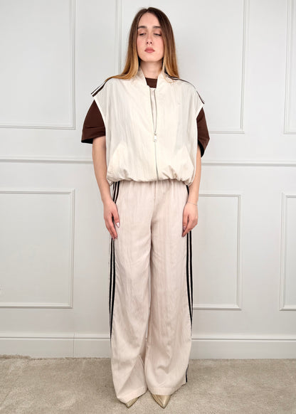 H527287 - BREND PANTALONE PALAZZO CON BANDE