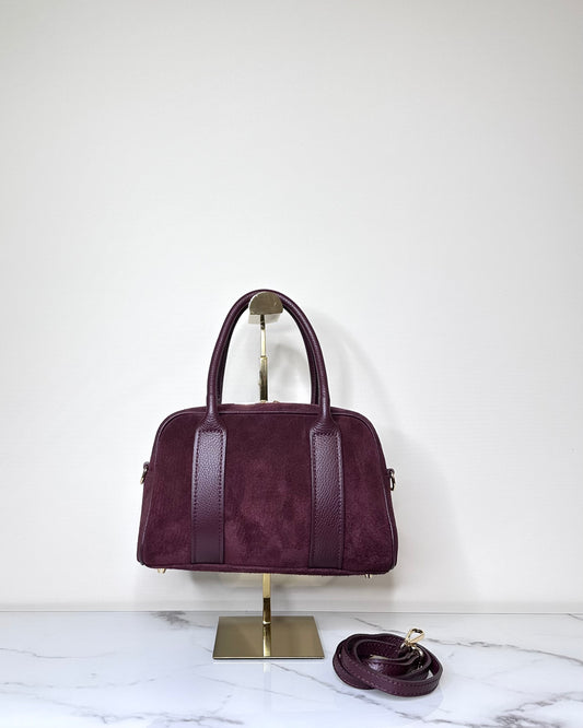 BRS5467 BORSA BAULETTO VERA PELLE SCAMOSCIATA