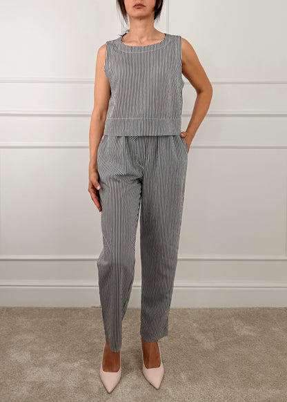 26P5290 - TENSIONE IN PANTALONE CARROT FATASIA RIGHE