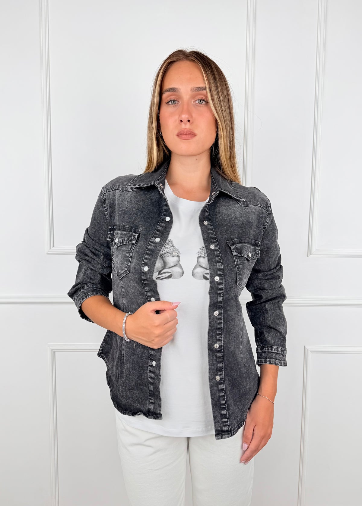 N129186A27 - BREND CAMICIA IN DENIM