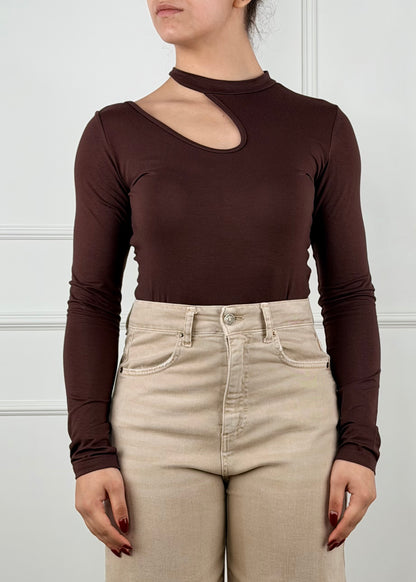 MR11919 - MAGLIA CUT OUT GOCCIA IN JERSEY DI VISCOSA