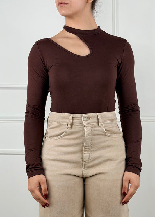 MR11919 - MAGLIA CUT OUT GOCCIA IN JERSEY DI VISCOSA