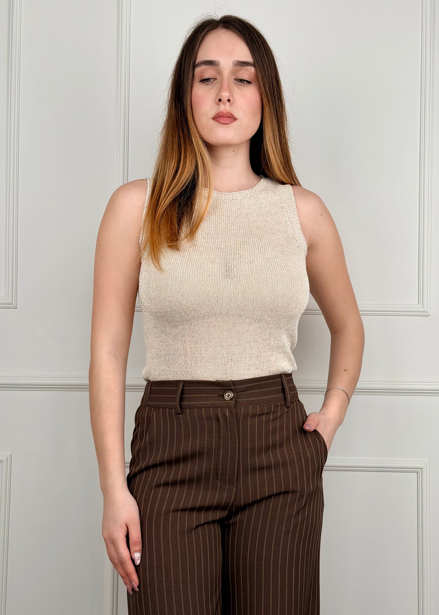 I93066 - BREND TOP IN FILO DI LUREX